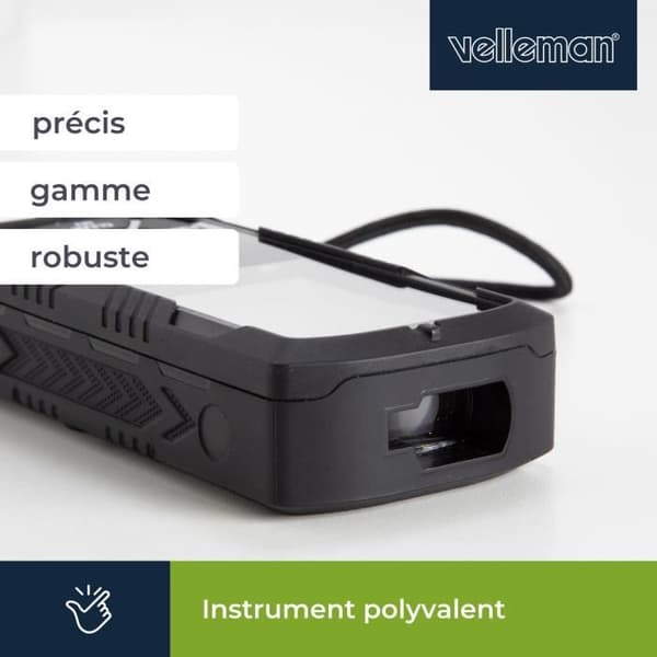 Velleman Digital laseravståndsmätare, noggranna mätningar upp till 50 meter