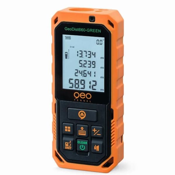 Laseravståndsmätare - GEO FENNEL - GeoDist 60-GREEN - Grönt laser - Räckvidd 60 m - Precision 2 mm