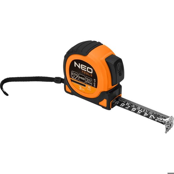 Mätband - NEO TOOLS - Super Black - 3 m - 16 mm - Automatisk låsning