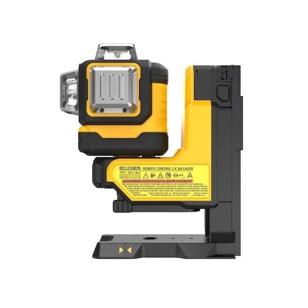 Laserlinjal med flera linjer 3 x 360° med grön stråle och fjärrkontroll - DEWALT - utan batteri eller laddare - T-Stak - DCLE34035B-XJ