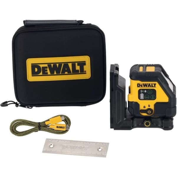 DEWALT - Grön Lasermultipunktklass 2 510-530 Nm, USB-laddning, DCLE14201GB-XJ Gul
