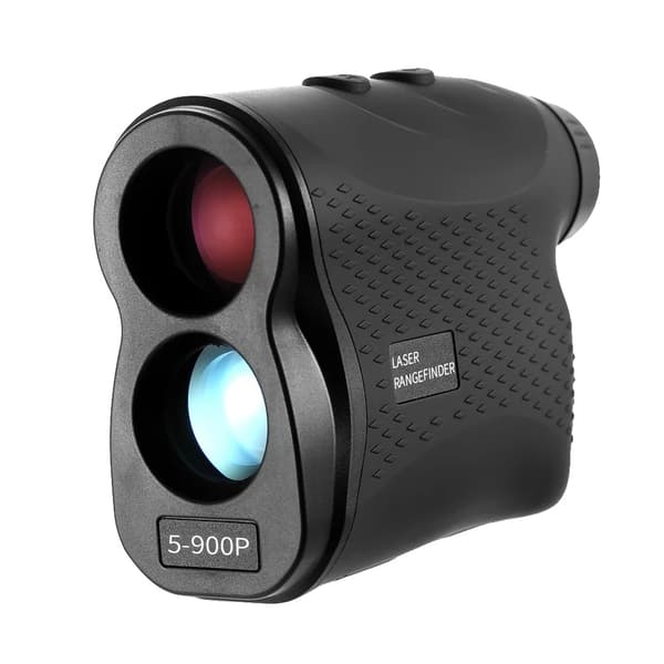 Laserafstandsmåler, 6X forstørrelse, afstandsmåling op til 900 m,Sort 900m