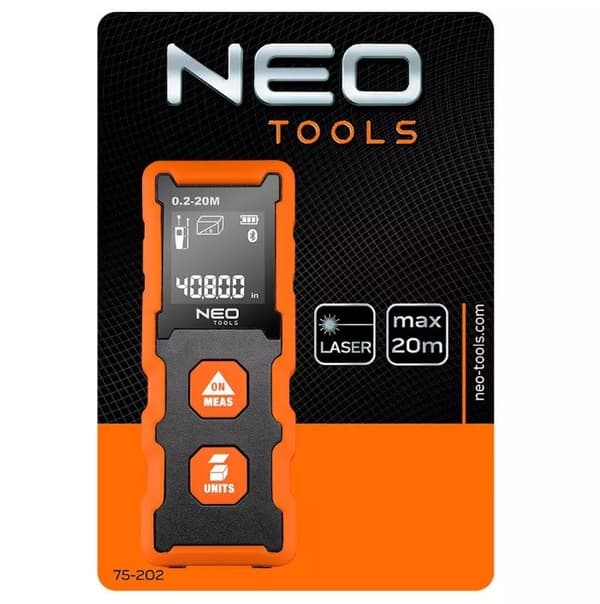 Neo Tools -laseretäisyysmittari 20 metrin kantama