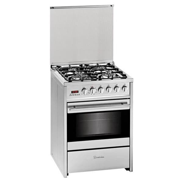 Meireles Maakaasuliesi E 610 X Nat 4 Alueet + Uuni Hopeinen 60 cm Rostfritt stål