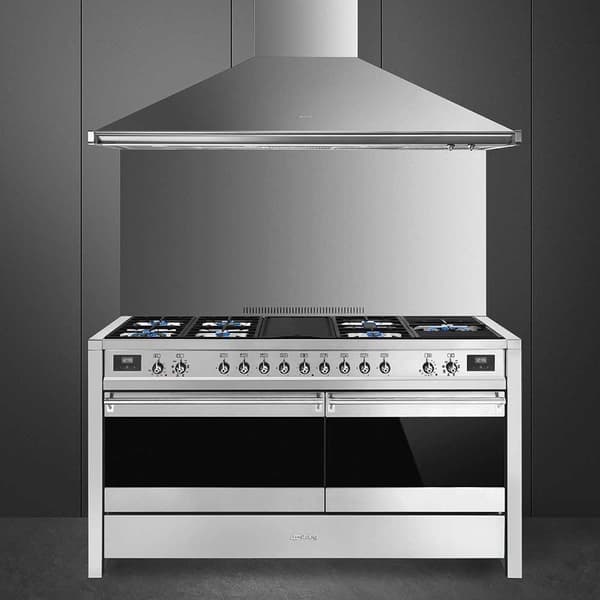 Smeg Opera 150x60 Cm Gaskøkken Med 2 Ovne 7 Blus