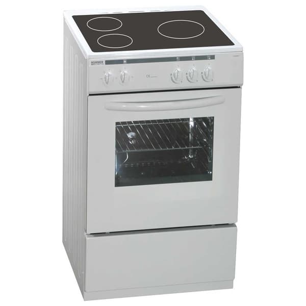 Rommer Cvh51 Glaskeramisk Komfur Med Ovn 3 Blus Hvid 50 cm