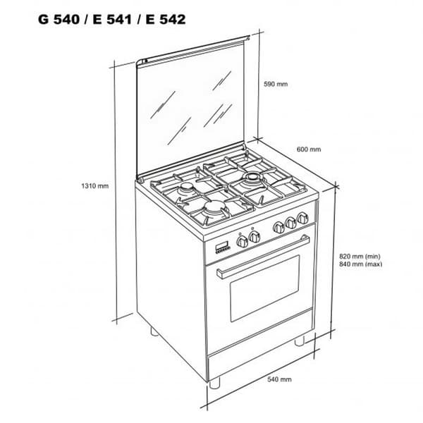 Meireles E 542 W  54 cm / EU Plug