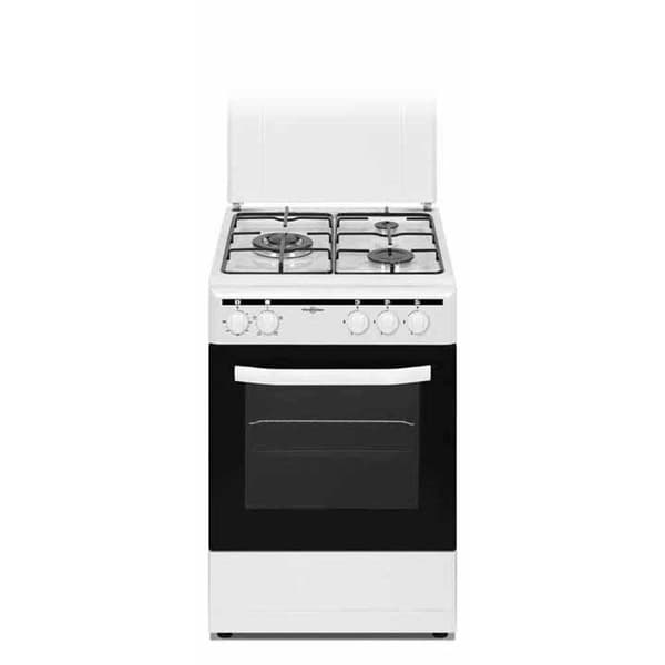 Vitrokitchen Cb5535bne Gaskomfur Med Ovn 3 Blus Hvid 50 cm Hvid