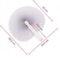 Miniatyrbillede 4 af 9: FOLDET papirventilator til varmt vejr til bryllup til børnegæster 1 STK