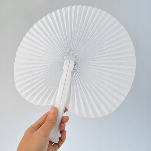 FOLDET papirventilator til varmt vejr til bryllup til børnegæster 1 STK