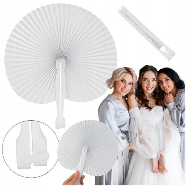 FOLDET papirventilator til varmt vejr til bryllup til børnegæster 1 STK