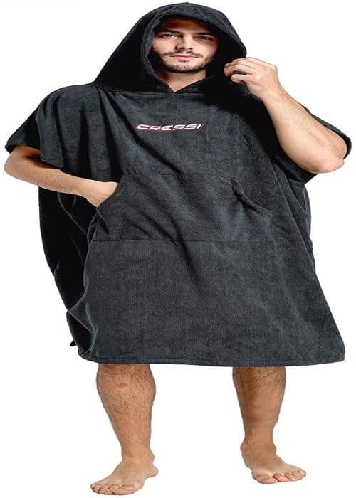 Skjutöverdel - Cressi glidande lycra - XVA914000 - Herrrock Poncho med huva