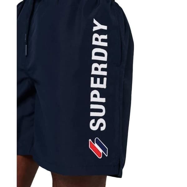 Baddräkt Herr - Superdry - enfärgad - Marin - Snabbtorkande - Vattenavvisande material