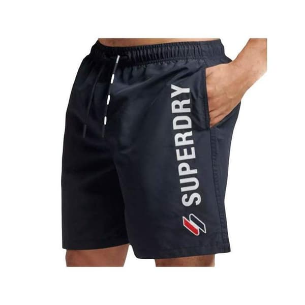 Baddräkt Herr - Superdry - enfärgad - Marin - Snabbtorkande - Vattenavvisande material