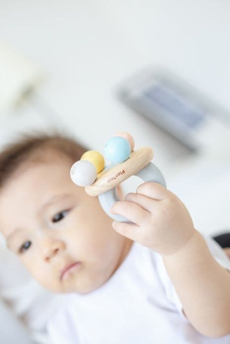 PLANLEKSAKER Rattle Bell pastell