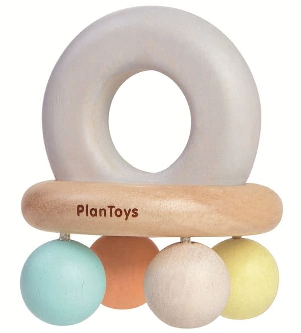 PLANLEKSAKER Rattle Bell pastell