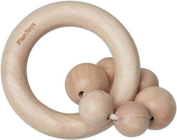 Träpärlskallra - PLANLEKSAKER - Skallra - Baby - Blandat - Trä