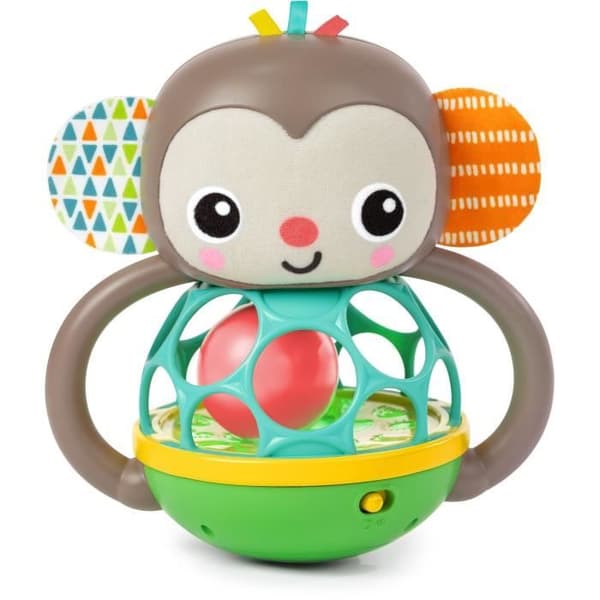 Ta tag i musikalisk och lätt skrammelleksak - LJUS STARTAR - Giggle Monkey - Med lättfångad Oball - 6 månader och uppåt - Unisex