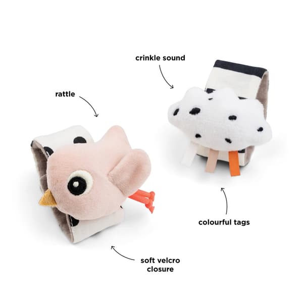Handledsskallra 2-pack Happy Clouds Powder Dony By Deer