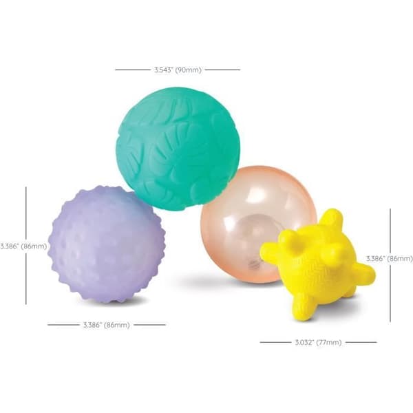Infantino Set med 4 ljus / musikaliska sensoriska bollar