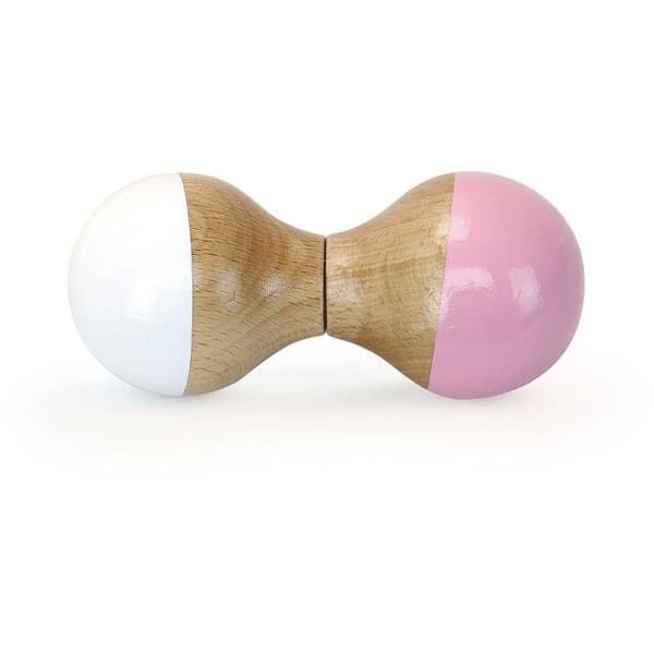 Vilac Vit och Rosa Jura Rattle