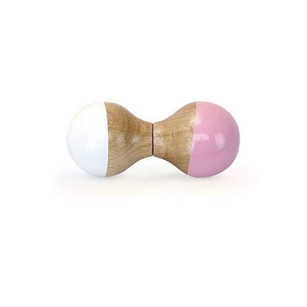 Vilac Vit och Rosa Jura Rattle