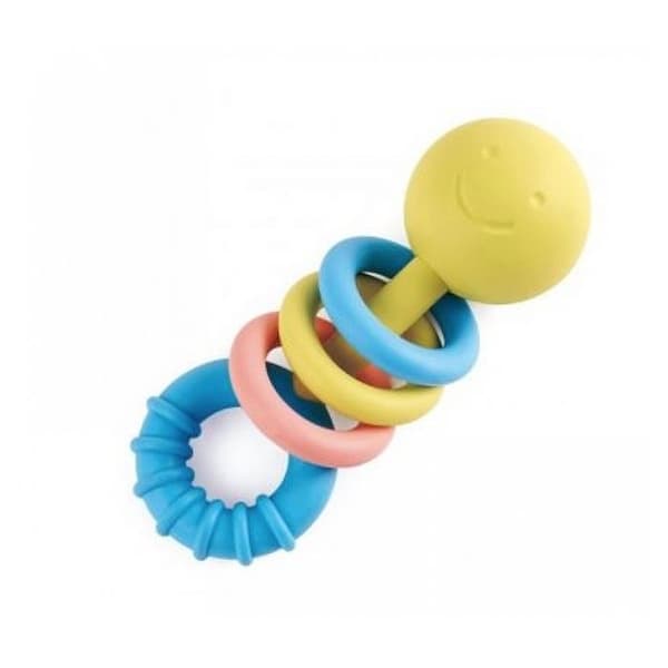 Babyleksak - HAPE - Skallra med tandringar - Gul - 0-12 månader - Blandat