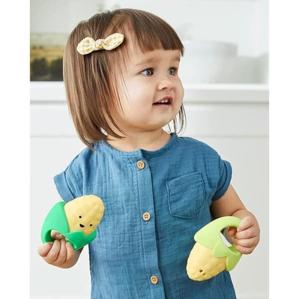 Skallror - SKIP HOP - Farmstand Mara-Corns - Roliga ljud - PVC- och ftalatfria - 6 månader+