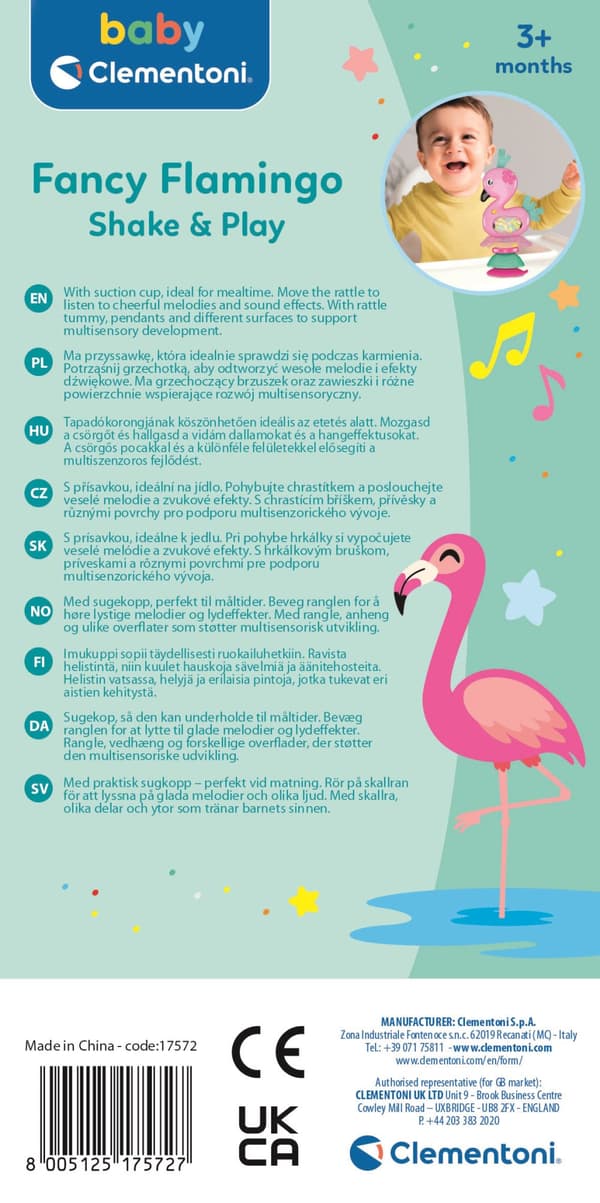 Elektronisk Skallra Flamingo Clememtoni