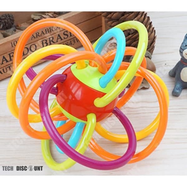 LCC® Modern Rattle Gummiboll för Molar Baby Spädbarnsleksak Färgglad pedagogisk kreativ boll, pedagogisk leksak 0-12 månader