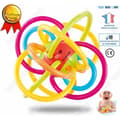 Miniatyrbild 1 av 4: LCC® Modern Rattle Gummiboll för Molar Baby Spädbarnsleksak Färgglad pedagogisk kreativ boll, pedagogisk leksak 0-12 månader