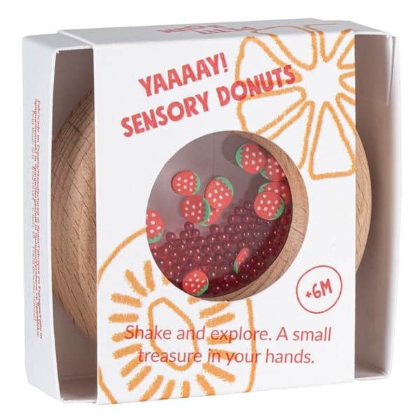 Petit Boum - Sensorisk donut Jordgubbar - COOL KIDS PROJECT