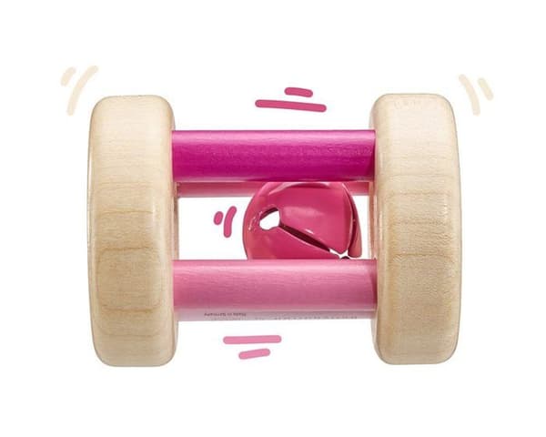 Selecta Spielzeug tjejskallar 7 cm naturligt trä/rosa