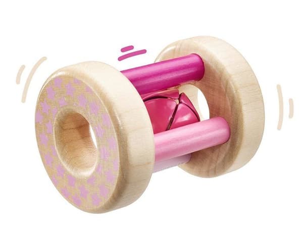 Selecta Spielzeug tjejskallar 7 cm naturligt trä/rosa