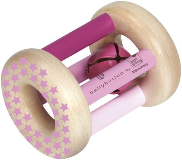 Selecta Spielzeug tjejskallar 7 cm naturligt trä/rosa