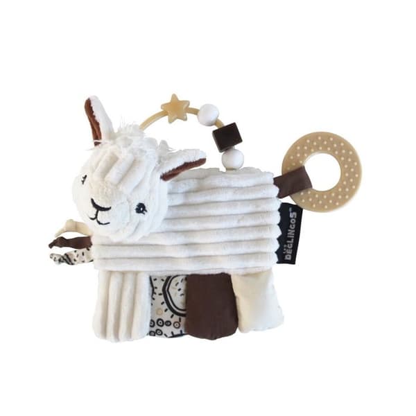 Aktivitetsleksak - LES DEGLINGOS - Muchachos the Lama - Vit - Bomull, polyester - 20 x 5 x 17 cm