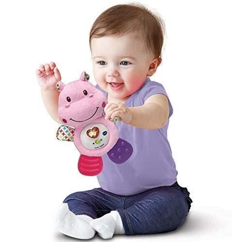 VTECH BABY - Croc'Hippo Rangle - Lyserød Tekstureret Plys