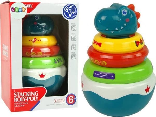 Hochet Leantoys - 11623 - Hochet Bubble Dragon Färgglada hjul