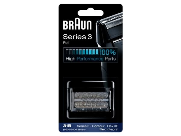 Braun Series 3 BR-KP505, partakone, 1 hoved(er), lajittelu, muovia, metallia, Braun, sopii parranajokoneisiin 380, 360, 5877, 5874, 5775, 5770, 5715,