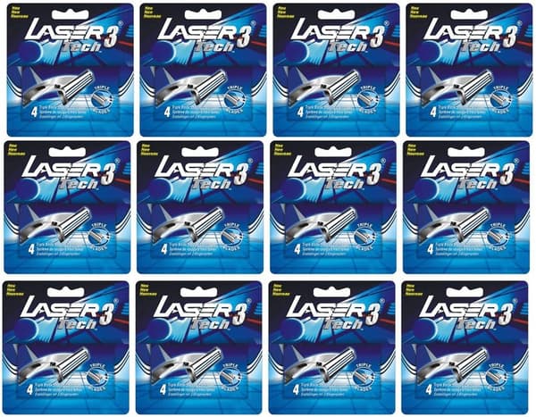 Rakblad 48st, Laser Tech3  kompatibla med Gillette Sensor3