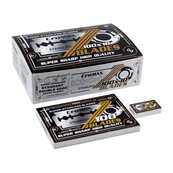 Barberblad Premium Dobbel-Barberblad Rustfrit Stål