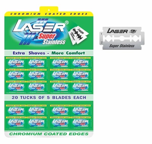 Rakblad Dubbelrakblad 100-pack Laser Super Stainless