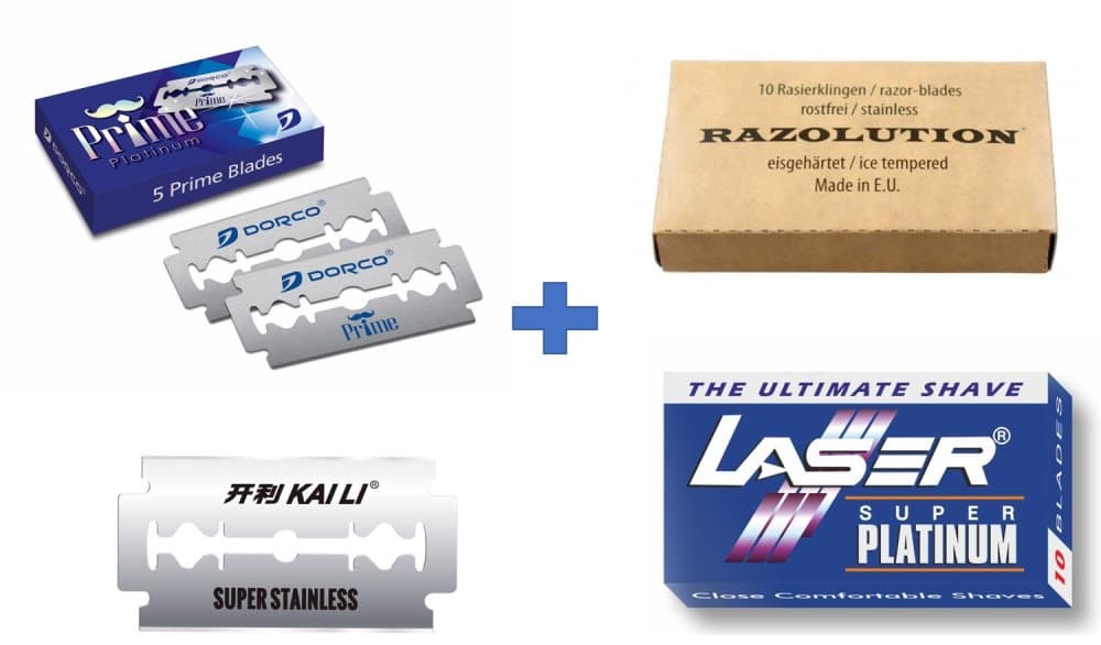 Rakblad Dubbelrakblad 35st Dorco + Razolution + Laser + Kaili