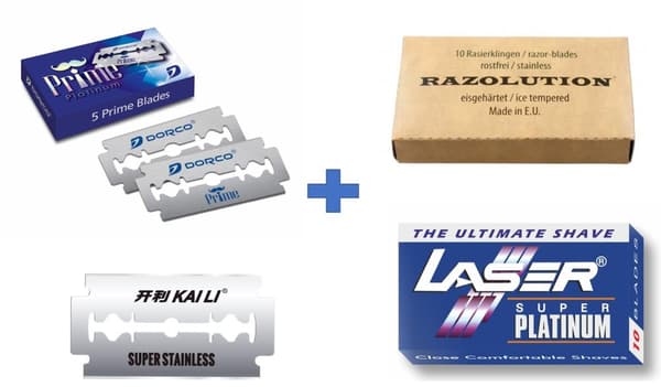 Rakblad Dubbelrakblad 35st  Dorco + Razolution + Laser + Kaili
