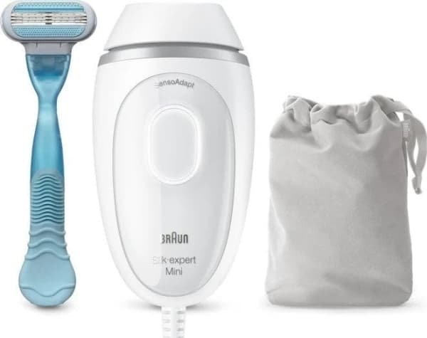 Braun Silk-expert Mini PL1124, Hvit, Intense Pulsed Light (IPL), Mageområdet, Armhule, Bikini, Jaw line, Overleppe, 0,6 s, AC