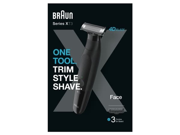 Braun XT3100, svart, 1 mm, 3 mm, 1 mm, rostfritt stål, CE