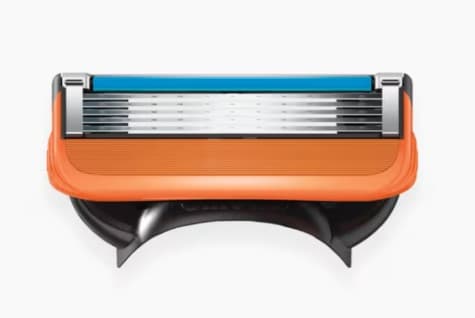 Gillette Fusion5 , Menn, Gillette, Fusion5, Rustfritt stål, Sort, Blå, Oransje, Rustfritt stål, 12 stykker