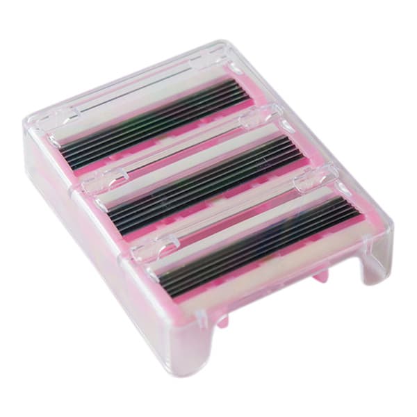 Rakhyvel med utskiftbare blader i smart box - Rosa