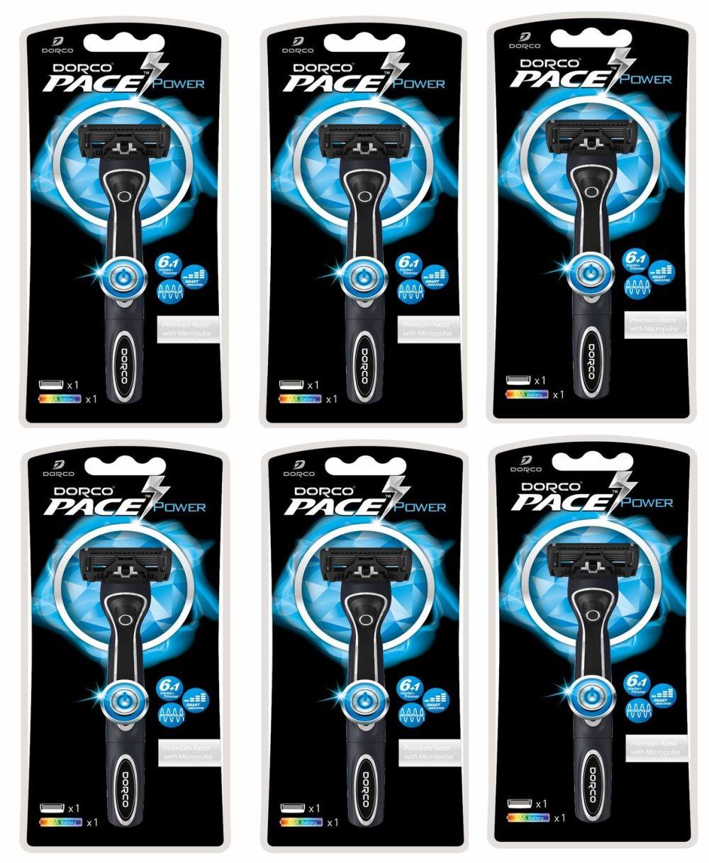 Rakhyvel för män + 5 rakblad Dorco Pace6 Power