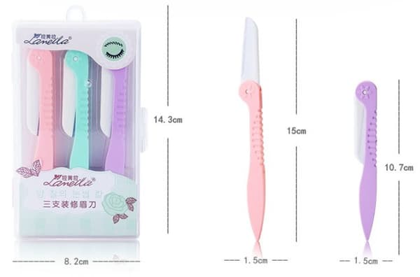 Øjenbryn kniv (3 stk) - trim kniv øjenbryn Facial